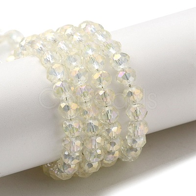 Electroplate Glass Beads Strands EGLA-D020-6x4mm-70-1