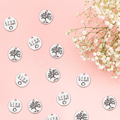 SUNNYCLUE 50Pcs Tibetan Style Alloy Pendants TIBE-SC0001-44-1