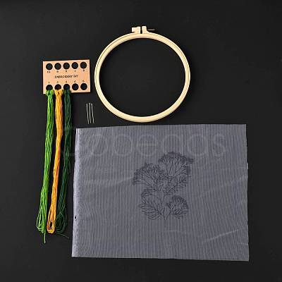 DIY Transparent Fabric Embroidery Kits DIY-K032-78D-1