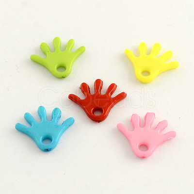 Opaque Acrylic Palm Charms X-SACR-Q099-M96-1