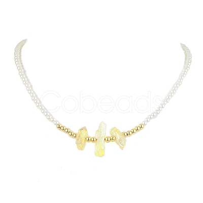 ABS Plastic Imitation Pearl Beaded Necklaces NJEW-JN04859-01-1