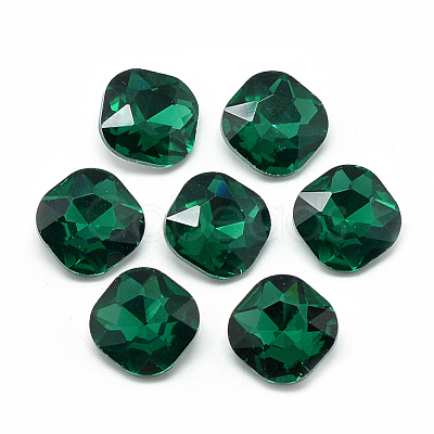 Pointed Back Glass Rhinestone Cabochons RGLA-T032-12x12mm-16-1