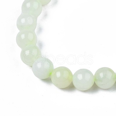 Natural New Jade Beaded Stretch Bracelets BJEW-Q692-44-8mm-1