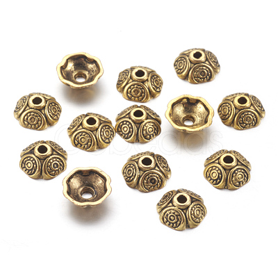 Tibetan Style Bead Caps X-GLF0652Y-NF-1