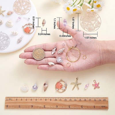 DIY Natural Shell Drop Earring Making Kit DIY-SZ0009-72-1