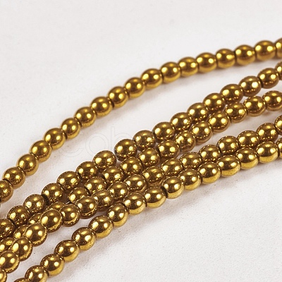 Electroplate Non-magnetic Synthetic Hematite Beads Strands G-J169A-2mm-04-1