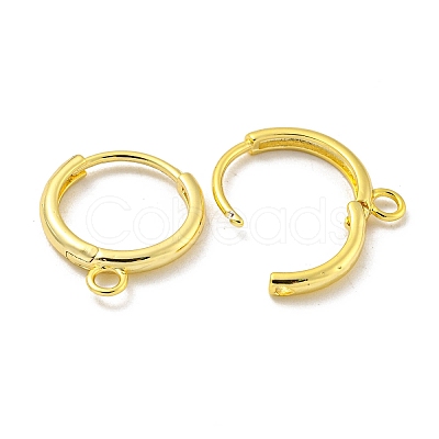 Brass Hoop Earrings EJEW-L211-012A-G-1