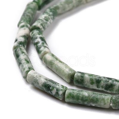 Natural Green Spot Jasper Beads Strands G-D464-14-1