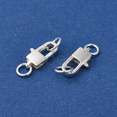 925 Sterling Silver Lobster Claw Clasps with Jump Rings STER-D006-24S-1