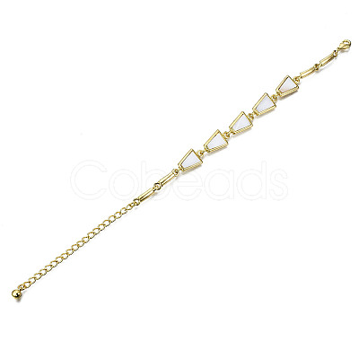 Electroplated Alloy Link Bracelets BJEW-T012-008-RS-1