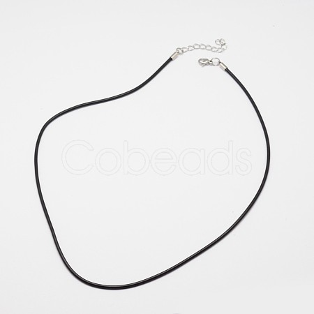 Round Leather Cord Necklaces Making X-MAK-I005-4mm-1