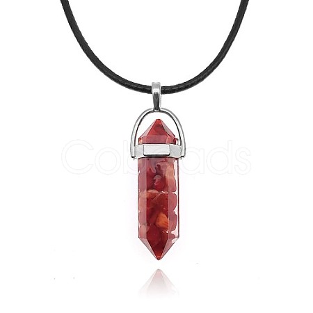 Natural Red Jasper Pendant Necklaces IC1467-5-1