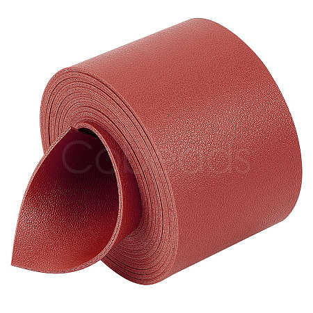 2M Flat Double Face Lychee Pattern Imitation Leather Band LC-WH0010-01C-03-1