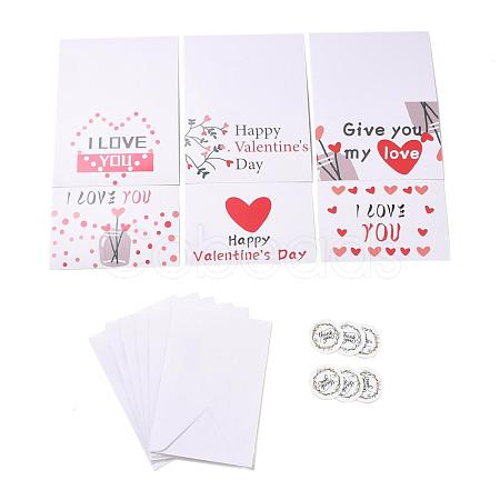 Rectangle Paper Greeting Cards DIY-F096-14-1