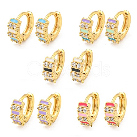 Real 18K Gold Plated Brass Hoop Earrings EJEW-L269-069G-1