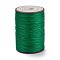 Round Waxed Polyester Thread String, Micro Macrame Cord, Twisted Cord, for Leather Sewing Stitching, Green, 0.8mm, about 54.68 Yards(50m)/Roll