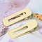 Macaron Color Alloy Alligator Hair Clips, Hollowed Hair Accessories for Girls Women, Rectangle, Wheat, 60x23mm