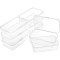 Plastic Bead Containers, Rectangle, Clear, 11.8x7.2x3.5cm, 8pcs/set