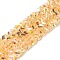 Transparent Glass Beads Strands, Faceted, Triangle, Gold, 4~4.5x4~4.5x2.5mm, Hole: 0.8mm, about 128~136pcs/strand, 11.10''~12.44''(28.2~31.6cm)