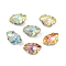 Brass Glass Rhinestone Sew on Rhinestones, Diamond, Faceted, Mixed Color, Platinum, 14x9.5x6.5mm, Hole: 0.8mm