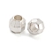 Rack Plated Round Brass Beads, Long-Lasting Plated, Cadmium Free & Lead Free, Faceted, Silver, 3mm, Hole: 1.6mm