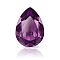 Preciosa&reg MAXIMA Crystal Fancy Stones, Czech Crystal, 435 16 301 Baroque Pear, Dura Foiling, 20050 Amethyst, 14x10mm