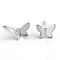 925 Sterling Silver Butterfly Stud Earrings, Delicate and Charming, Silver, 6x8mm