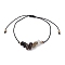 Gemstone Braided Bead Bracelet, Black, Inner Diameter: 3 inch(7.5cm)