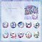 Pet Floating Flower Moon Sticker, DIY Gu Card Sticker Creative Children's Sticker, Dragonfly, 80x80mm, 20Pcs/set