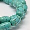 Dyed Barrel Synthetic Turquoise Beads Strands, Turquoise, 12x8mm, Hole: 1mm, about 31pcs/strand, 15.7 inch