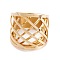 Unisex 304 Stainless Steel Finger Rings, Hollow, Column Round Shape, Golden, Size 6~9, 8.5~22mm, Inner Diameter: 16.5~18.9mm