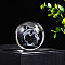 Inner Carving Glass Crystal Ball Diaplay Decoration, Fengshui Home Decor, Dolphin, 60mm