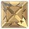 Preciosa&reg MAXIMA Crystal Fancy Stones, Czech Crystal, 435 23 615 Square, Dura Foiling, 10330 Lt.Col.Topaz, 6x6mm