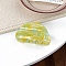 Stripe Theme Acrylic Claw Hair Clips, Yellow Green, 82mm