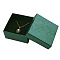 Bowknot Print Kraft Paper Cardboard Jewelry Necklace Gift Boxes, Square with Sponge Inside, Green, 7x7x3.5cm