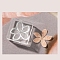 5-Petal Flower Silicone Clear Stamps with Acrylic Blocks, for Scrapbooking Crafts Making, Square, Clear, 35x35x12.5mm