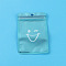 Plastic Zip Lock Bags, Resealable Small Jewelry Storage Bags Self Seal Bags, Top Seal, Rectangle with Smiling Face, Deep Sky Blue, 13x8cm