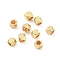 Rack Plating Brass Spacer Beads, Long-Lasting Plated, Cadmium Free & Lead Free, Polygon, Real 14K Gold Plated, 3x3mm, Hole: 1.7mm