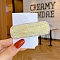 Glass Rhinestone Beads Snap Hair Clips for Women Girls, Rectangle, Yellow, 78mm