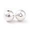 Sterling Silver Beads, Seamless Round, Silver, 8mm, Hole: 1.5mm