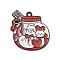 Valentine's Day Alloy Enamel Pendants, Black, Couples Cat with Heart Charm, Cat Shape, 30x28x1.5mm, Hole: 2mm