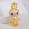 UV Plating Acrylic Big Pendants, Rabbit, Gold, 73.6x34.2mm, Hole: 2mm