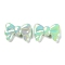 UV Plated Acrylic Beads, Iridescent, Bowknot, Light Green, 20x29x8.5mm, Hole: 3.3mm