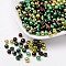 Choc-Mint Mix Pearlized Glass Pearl Beads, Mixed Color, 4mm, Hole: 1mm, about 400pcs/bag