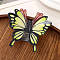 Resin Claw Hair Clips, Hair Accessories for Women & Girls, Butterfly, Light Yellow, 75x70mm