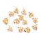 Rack Plating Brass Bead Cap Bails, For DIY Clear Glass Globe Bottle Charms Pendants Making, Golden, 8mm