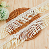 10.5 Yards Polyester Tassel Lace Ribbon OCOR-WH0082-106-5