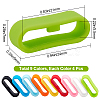 Gorgecraft 36Pcs 9 Colors Silicone Replacement Watch Band Strap Loops SIL-GF0001-10-2