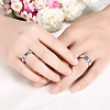 Engraved You & Me Titanium Steel Couple Rings For Women RJEW-BB16369-8P-7