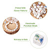 FASHEWELRY 72Pcs 4 Colors Handmade Porcelain Beads PORC-FW0001-02-4